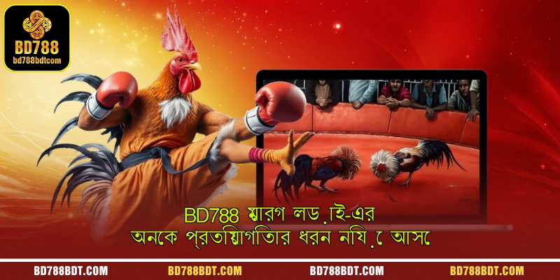 A promotional graphic highlighting how cockfighting (Morog Lorai) on the BD788 platform offers a wide variety of competitive match types and formats