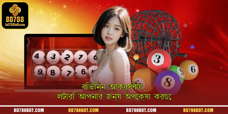 A vibrant promotional graphic showcasing various attractive online lottery games waiting for players on BD788