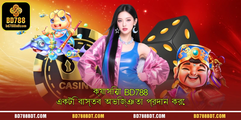 A promotional graphic illustrating how the BD788 live casino provides users with a highly realistic and immersive gaming experience