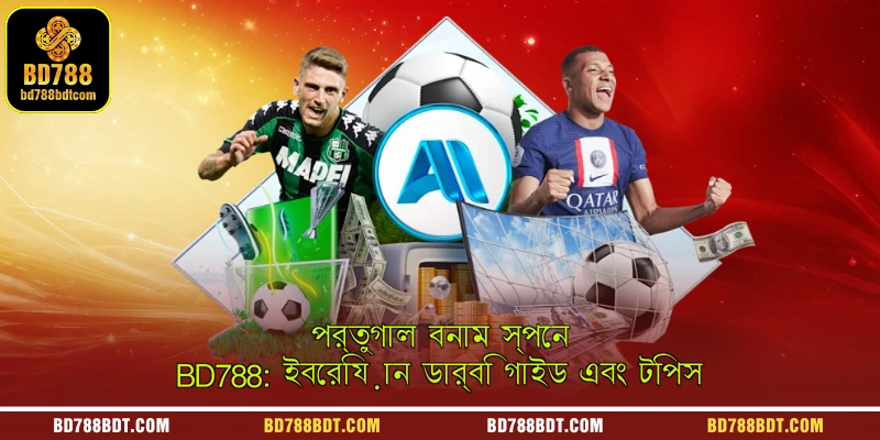 A comprehensive sports betting graphic providing an expert guide and winning tips for the Portugal vs Spain Iberian Derby match on BD788
